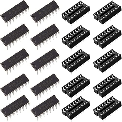 Image of Youmile 10 pcs ULN2003A ULN2003 DIP-16 IC Array 7-Channels NPN IC Chip ULN2003APG with DIP IC Chip Socket Adaptor