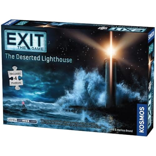 Image of Thames & Kosmos EXIT: The Deserted Lighthouse | Escape Room Game with 4 Jigsaw Puzzles | Family Board Game | 1-4 Players | Age 12+ | Puzzle Adventure for Adults & Kids