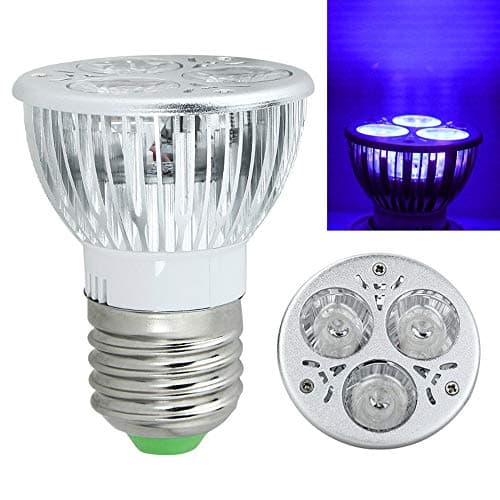 Image of EBILUN UV Ultraviolet Purple Light Bulb, 3W E27 Purple Light LED Bulb Lamp 85-265V/12V 1pcs