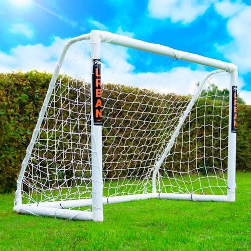 Image of FLICK Ultimate All Weather uPVC Football Goal & Net - UV Treated 70mm Thick Goal Posts - Quick & Easy Assembly Locking System And Strengthened Corners (Sizes: 6x4ft, 8x4ft, 8x6ft, 12x6ft, 16x7ft)