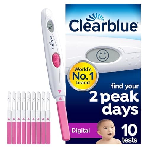 Image of Clearblue Digital Ovulation Tests (OPK), Easy At Home Ovulation Test, 1 Digital Holder And 10 Tests, Proven To Increase The Chances Of Getting Pregnant Naturally, Packaging May Vary