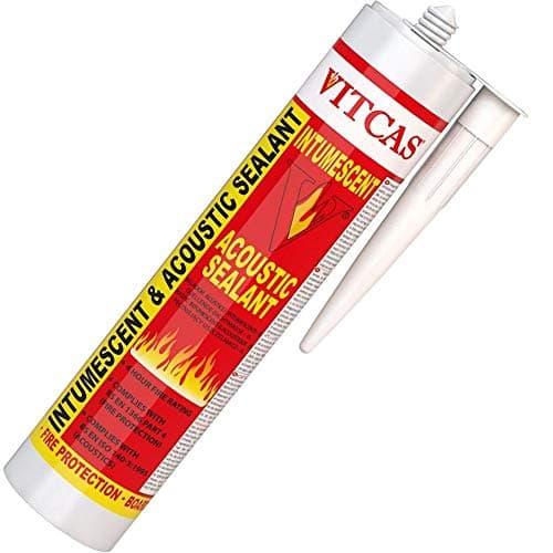 Image of Vitcas Intumescent & Acoustic sealant– Acrylic Sealant - Heat Resistant Sealant – Quick Drying - 4 Hour Fire Rating - Used in Door Frames Window Sills
