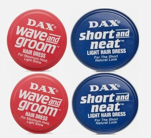 Image of DAX Wax Blue Short & Neat Light Hair Dress And Dax Wax Red Wave & Groom 99g (2 of each 4 Total)