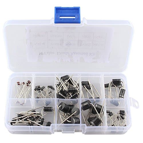 Image of DollaTek 90pcs 10Values Rectifier Diode Bridge Assorted Kit Set 1N4148 1N4007 1N5819 1N5408 1N5822 SR3100 SR5100 HER303 6A10 10A10