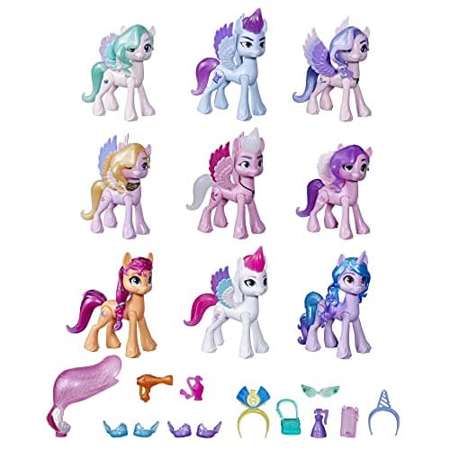Image of My Little Pony: A New Generation Film Royal Gala Toy for Children - 9 Pony Figures, 13 Accessories (Amazon Exclusive)