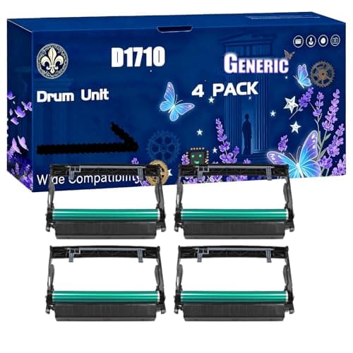 Image of D1710 Drum Unit Compatible for Dell 1700 1700 n 1710 1710 n P 1700 P 1700 n P 1700 Series Printers, Black High Yield 30000 Pages Printer Accessories (4 Pack Black)