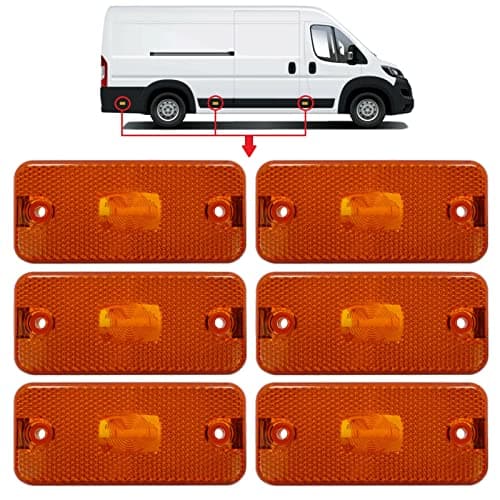 Image of BIAREN 6x Side Marker Indicator Lamp Light Lens Amber For Peugeot Boxer Citroen Relay Fiat Ducato Iveco Daily 2006 Onwards 6303A1 1356794080 71749250