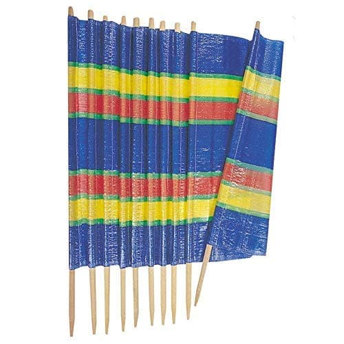 Image of Abaseen Extra Tall Colourful 20ft x 5ft (10 Pole) Wind Break for Camping, Caravan, Festival and Beach Windbreaker