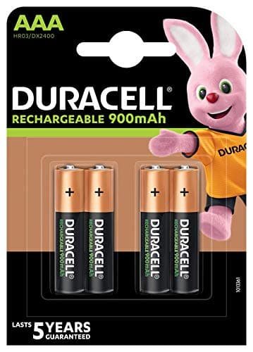 Image of Duracell Ultra Power AAA Rechargeable 900mAh Batteries, Pack of 4