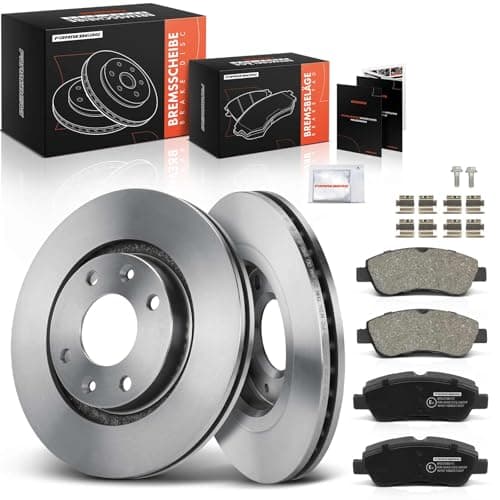 Image of Frankberg Brake Kit incl. 2x Brake Disc + 4x Brake Pad Front Compatible with Corsa F P2JO 208 I CA CC 2008 I CU 207 WA WC C3 II SC Replace# E172124