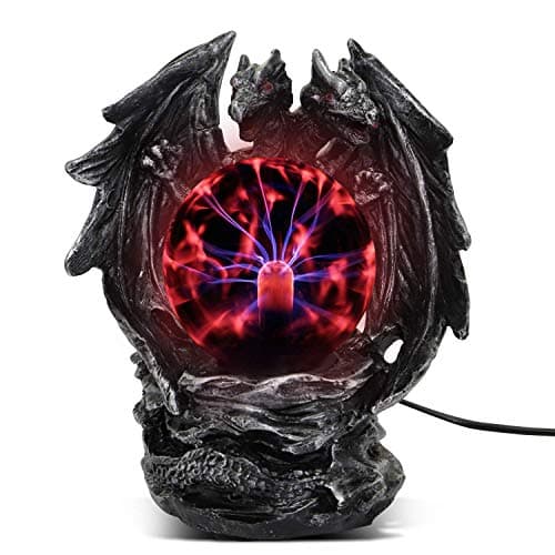 Image of ANQIA QISHENG 3.5" Evil Dragon Plasma Ball Lamp Touch Sensitive,Party Magical Electrostatic Red Color Crystal Ball for Halloween