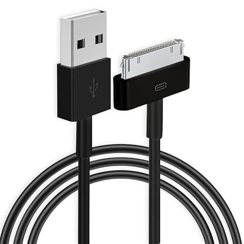 Image of MaxRenard iPod Charger Old iPhone Charger Cable USB to 30 Pin Fast Charging Cord for Charge and Sync Data Compatible with iPhone 4/4s/3G/3GS, iPad 1 2 3, iPod Touch/Classic/Nano (Black)