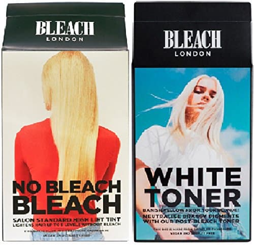 Image of (2 PACK) Bleach London NO BLEACH Bleach Kit LIGHTENS HAIR upto 5 LEVELS NO BLEACH & Bleach London White Toner Kit