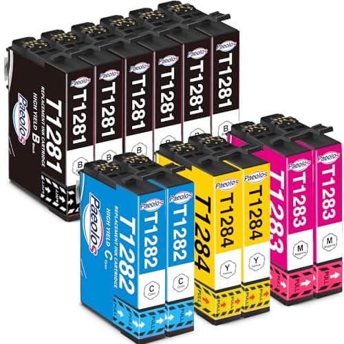 Image of T1285 Ink Cartridges for Epson T1285 T1281 T1282 T1283 T1284 Multipack for Epson Stylus SX235W SX425W SX130 SX445W SX435W SX125 SX425W BX305FW SX438W BX305F S22 SX230,BlackYellowCyanMagenta