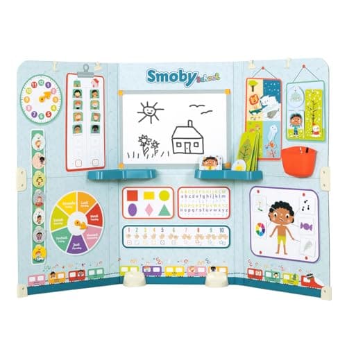 Image of Smoby - School - Classroom - Student/Teacher - Triptych - Numerous Accessories - From 3 Years Old - Made in France