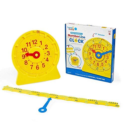 Image of Learning Resources 24-Hour Number Line Clock Magnetic Demonstration Clock