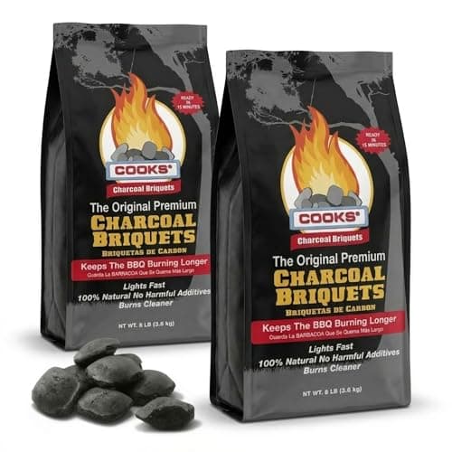Image of Log Barn Cooks Premium Charcoal Briquettes 7.2kg (2 x 3.6kg) - Long-Lasting BBQ Fuel for Consistent Heat | Ideal for Smoking, Barbecues & Outdoor Cooking