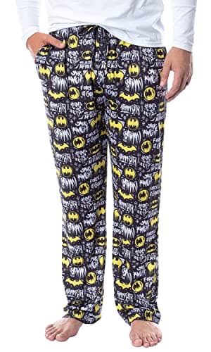Image of DC Comics Mens' Batman Dark Knight We are Not Afraid Sleep Pajama Pants (XX-Large) Black