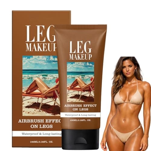 Image of 100ml Leg Makeup Waterproof No Transfer,Body Coverage Foundation Full Coverage Waterproof,Leg and Body Makeup to Cover Veins,Long Lasting Moisturizing Concealer,Naturally Blends Skin (#3Deep Brown)