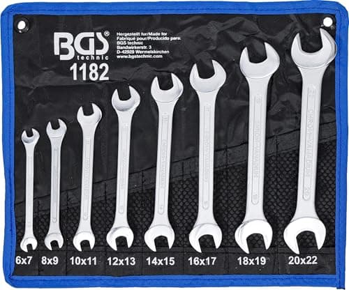 Image of BGS 1182 | Double Open End Spanner Set | 6 x 7 - 20 x 22 mm | 8 pcs.
