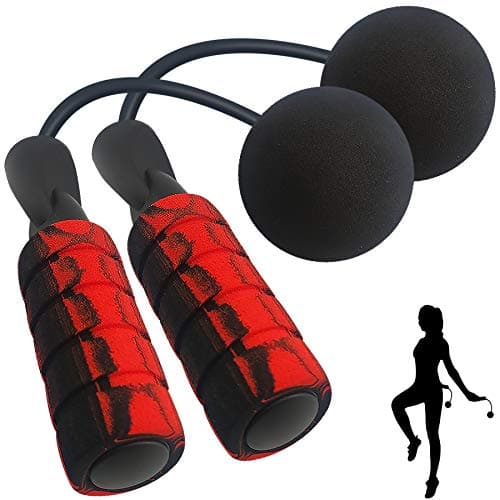 Image of Weighted Jump Rope,Dermasy Updated Version Weighted Cordless Skipping Rope for Exercise Boxing Beachbody Training Fitness,Tangle-Free Rapid Speed Ropeless Jump Rope Workout for Men Women and Kids