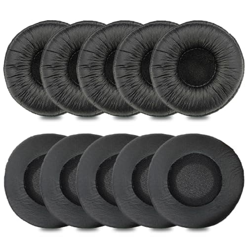 Image of Ear Cushions for Plantronics Headset, 50mm Replacement Ear Pads Covers Earpads Compatible with Plantronics Blackwire 3210 3220 3320 C3225 HW261N HW510 Jabra PRO 920 930 9450 Biz 2300 2400 (10 Pack)