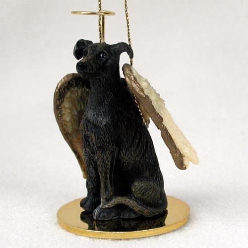 Image of Greyhound (brindle) Dog Angel Figurine