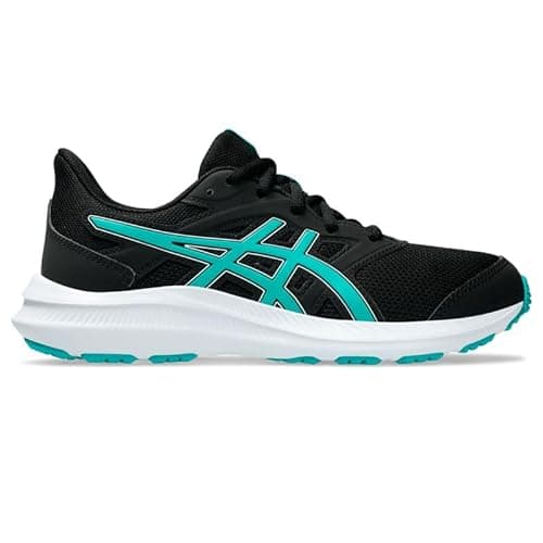 Image of ASICS Boys Jolt 4 Gs Sneaker, Black Wave Teal, 2 UK