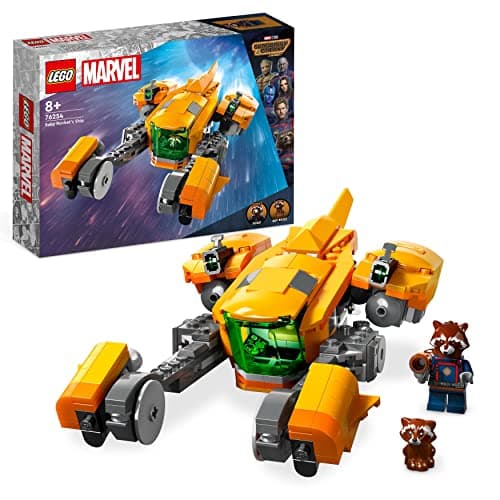 Image of LEGO Marvel Baby Rocket's Ship Set, Guardians of the Galaxy Volume 3 Spaceship Building Toy for 8 Plus Year Old Boys and Girls, with Raccoon & Super Hero Minifigures, Birthday Gift for Kids 76254