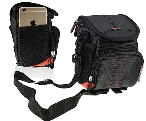 Image of Navitech Black Camera Shoulder Bag Compatible with Olympus OM-D E-M10 Mark IV Micro Four Thirds System Camera
