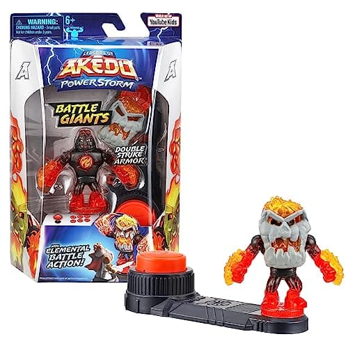 Image of Legends of Akedo Powerstorm, Giant Volcrag, Mini Battling Warrior with Double Strike Armor