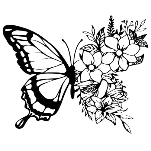 Image of FOSDICK Metal Butterfly Wall Art Decor, Black Hollow Butterfly Wall Sculpture, Modern Minimalist Wire Art Decorations for Living Room, Bedroom, Kitchen, Bathroom, Hallway and Office