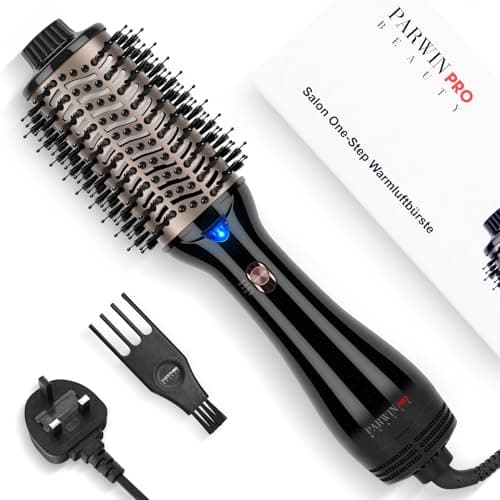 Image of One-Step Hair Dryer Brush, 4-in-1 Hot Air Styler with Ionic & Ceramic Technology, Professional Blow Dry Brush for Drying, Volumizing & Straightening (Mid to Long Hair), Black