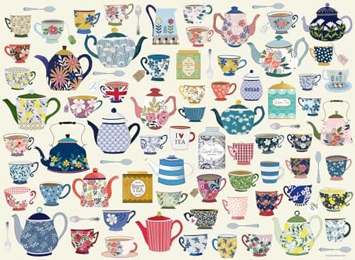 Image of Ravensburger Time for Tea 500 piece Jigsaw Puzzle - Puzzle Championships for Adults and Kids Age 10 Years Up