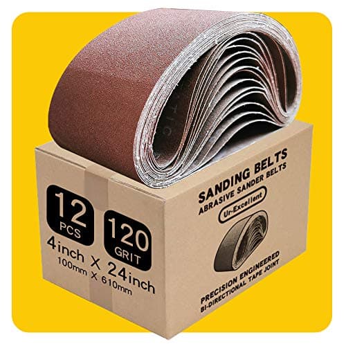 Image of 100 x 610 mm 120 Grit Sanding Belt | Premium Aluminum Oxide Sanding Belt | Premium Sander Sandpaper – 12 Pack