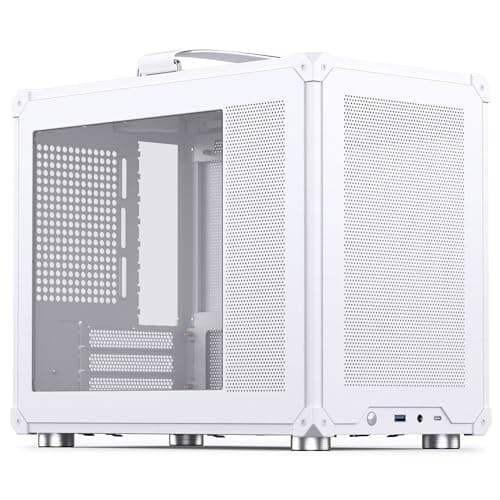 Image of Jonsbo C6 MAX PC Case White - Compact mATX Case with Carry Handle, Airflow Mesh, Space for GPU up to 335 mm, CPU Cooler up to 170 mm, 5 Fan Slots
