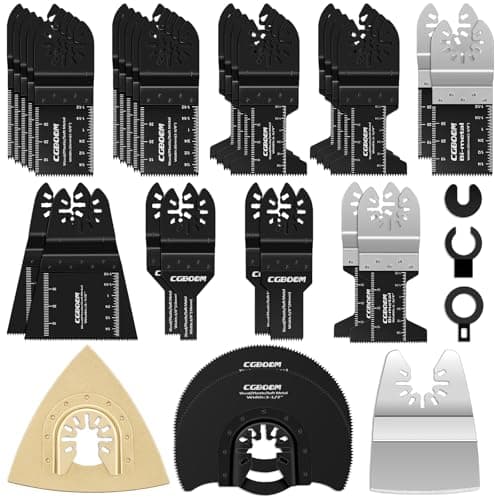 Image of 28 Pcs Oscillating Saw Blades Set Universal Metal Wood Multi Tool Blades Quick Release Multitool Accessories for Bosch DeWalt Fein Craftsman Ridgid Ryobi Makita Milwaukee