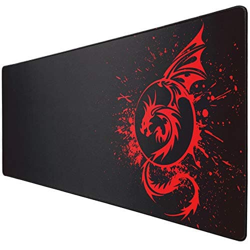 Image of Gaming Mouse Pad,Large Extended Non-Slip Mousepad with Rubber Base and Stitched Edges,Smooth Surface Waterproof Speed Gamer Mouse Mat for Gaming, Macbook, PC, Laptop, Desk 31.5 X 11.8 Inch(Red-2)