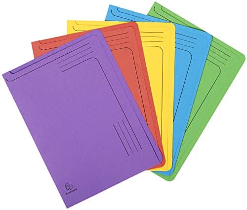 Image of Exacompta - Ref 48000E - Forever Collection - Slip File - 220 x 310mm in Size, Suitable for A4 Documents, 290gsm Recycled Board - Assorted Colours (Pack of 5)