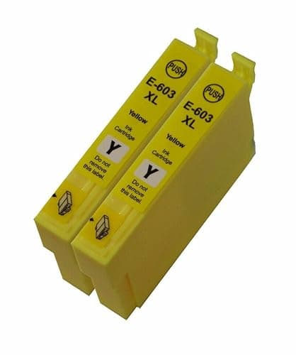 Image of 603xl Yellow Compatible 2 x Ink Cartridge to replace 603xl ink For Epson Printers