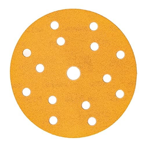 Image of Mirka Gold Universal Sanding Paper Ø 150mm Sanding discs Hook & loop 15-hole, grit P60, 50 pcs/For sanding plaster, filler, chipboard, wood, varnish