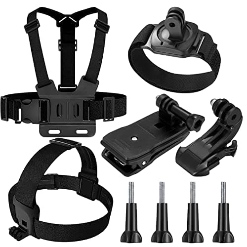 Image of Fulushouxi 9 Pcs for GoPro Chest Mounts, Action Camera Chest Mounts Chesty Straps Compatible with Gopro Hero 9 8 7 6 5, Xiaomi Yi, SJCAM, Insta360 Action Camera Mounts