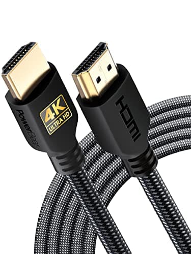 Image of PowerBear 4K HDMI Cable 5 M | High Speed, Braided Nylon & Gold Connectors, 4K @ 60Hz, Ultra HD, 2K, 1080P, ARC & CL3 Rated | for Laptop, Monitor, PS5, PS4, Xbox One, Fire TV, Apple TV PC