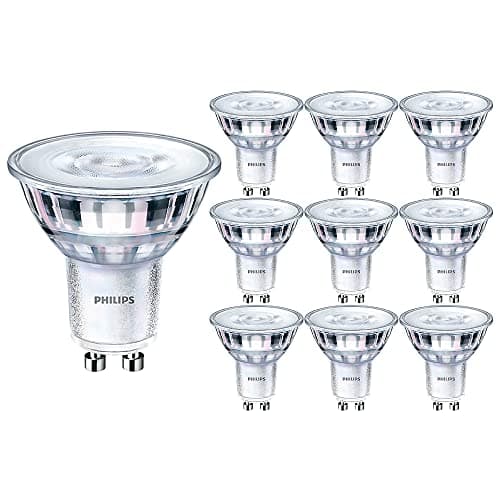 Image of Pack of 10 x Philips Corepro LED 4W (50W) GU10, Bulb, 3000K Warm White, 36 Degree, Dimmable, UK