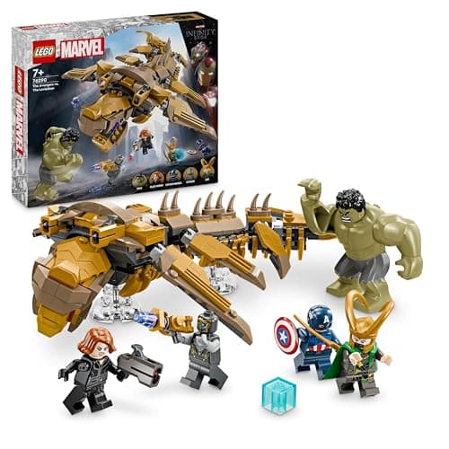 Image of LEGO Marvel The Avengers vs. The Leviathan, Buildable Kids’ Toy, Hulk Figure plus Captain America, Loki, Black Widow and Chitauri Minifigures, for Boys and Girls Aged 7 and Over 76290