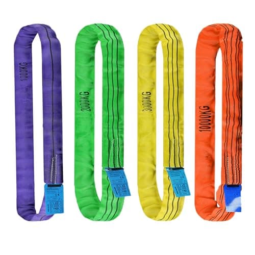 Image of Polyester Endless Round Sling，Heavy Duty Round Sling Rope，Lifting Slings Straps Polyester Web Slings, Lift Sling Straps for Hoist Heavy Duty Objects(1T,1M)