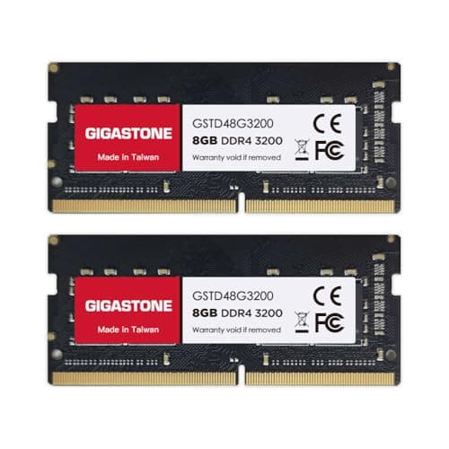 Image of 【DDR4 RAM Laptop Only】GIGASTONE 16GB Kit (2x8GB) DDR4 3200MHz (2933MHz or 2666MHz) PC4-25600 (PC4-23400/21300) CL22 1.2V SODIMM 260 Pin Unbuffered Non ECC High Performance Notebook Memory Upgrade