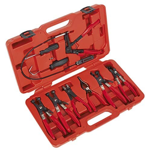 Image of Sealey Vs1662 Hose Clip Removal Tool Set 9Pc