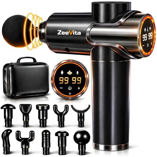 Image of Powerful 99 Speed Massage Gun with 3 Modes, Portable Deep Tissue Muscle Massager for Pain Relief Recovery, Percussion Athlete Massager for Muscle Tension Shoulder Back Body Neck Arm Legs Relaxation