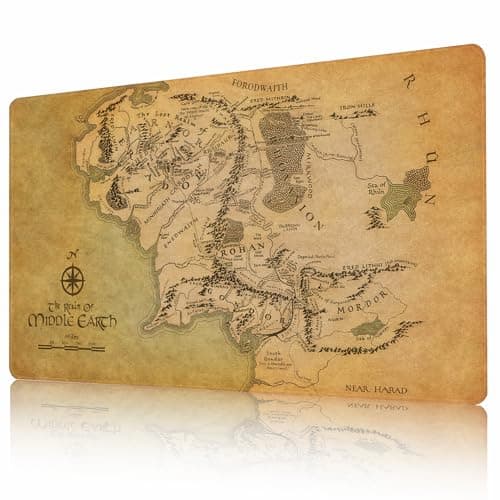 Image of AIRCBC MTG Playmat 24" x 14" Stitched Edges and Smooth Rubber Surface Battle Board Game Mat with Free Storage Bag - Compatible with Magic the Gathering Playmat - Play MTG, YuGiOh, TCG